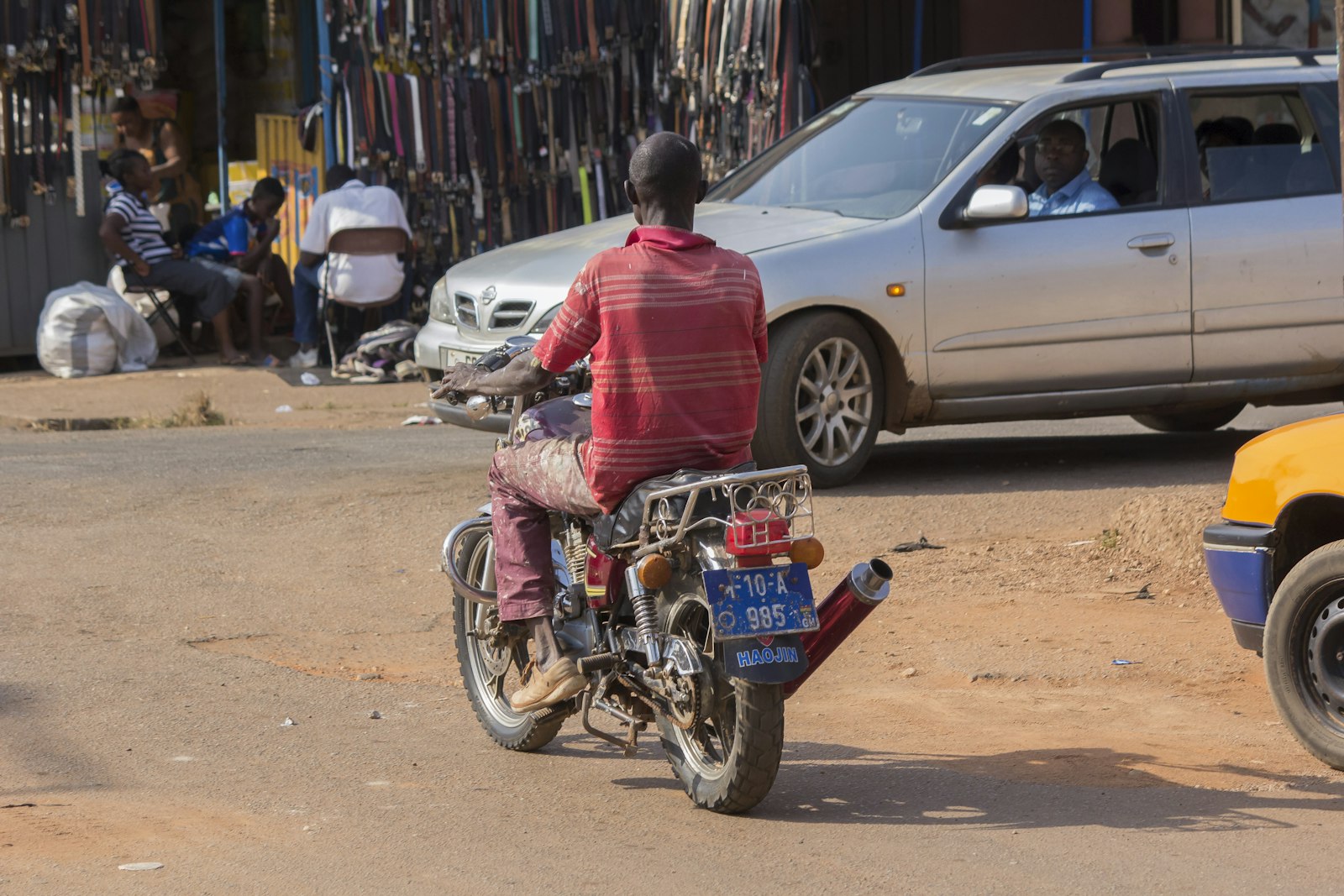 man riding motorcycle